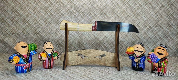 Узбекский нож пчак, рукоять дерево/оргстекло