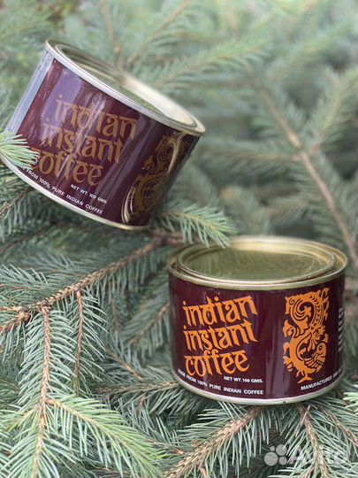 Индийский кофе в жестяных банках 1990 СССР