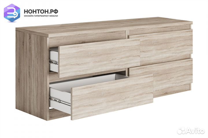 Тумба Кастор 4 ящика дуб сонома