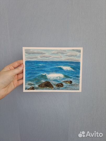 Картина интерьерная масляной пастелью