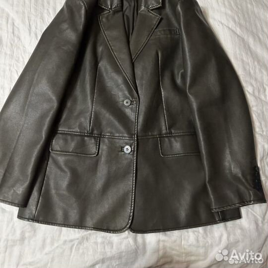 Пиджак lime из экокожи m