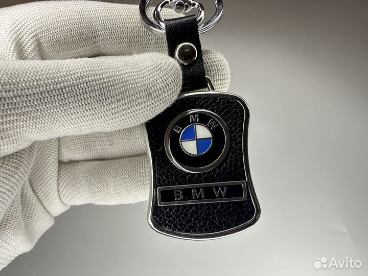 Брелок BMW кожа-хром