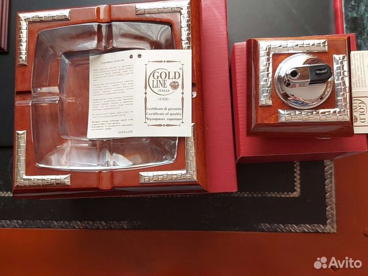 Gold LlNE пепельница и зажигалка набор