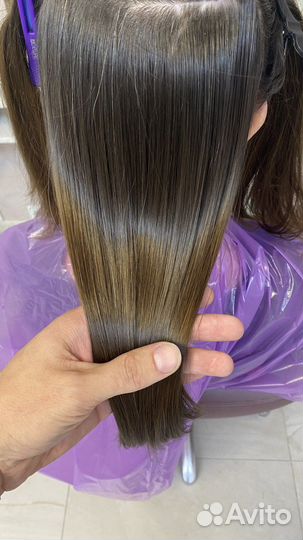 Кератиновое выпрямление волос