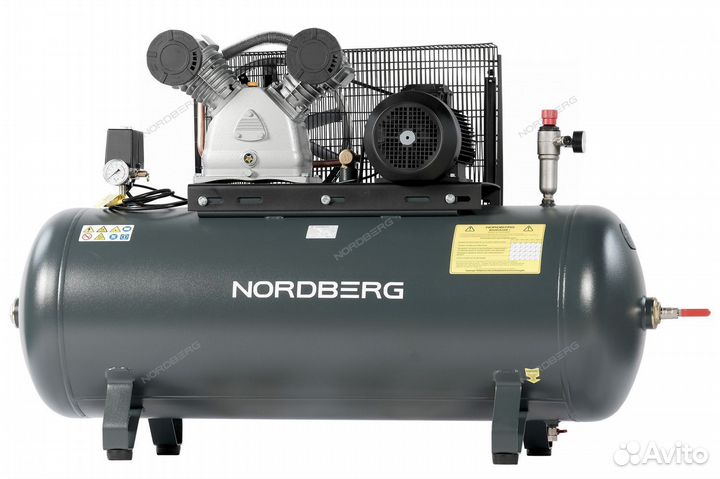 Компрессор поршневой nordberg ресивер 270 литров