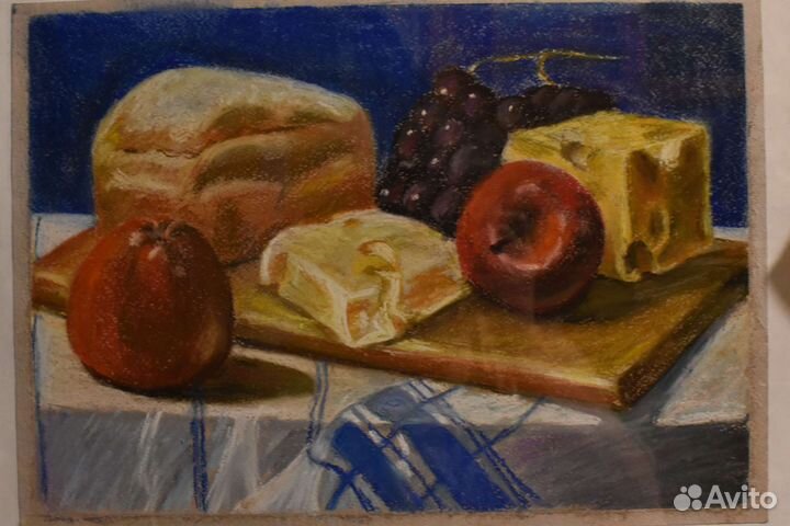 Картина 30х40. пастель. размер рамки 40х50