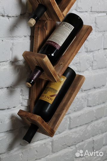 Вертикальная винная полка (держатель для бутылок)