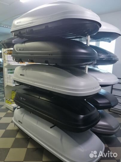 Автобокс аэродинамический Серый 