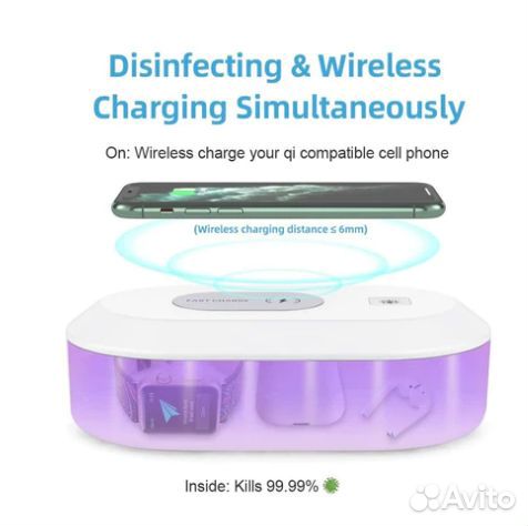 Беспроводная зарядка с функцией стерилизации