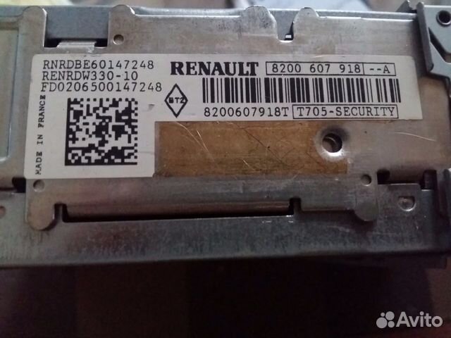 Магнитола штатная 8200607918 для Renault Megane и