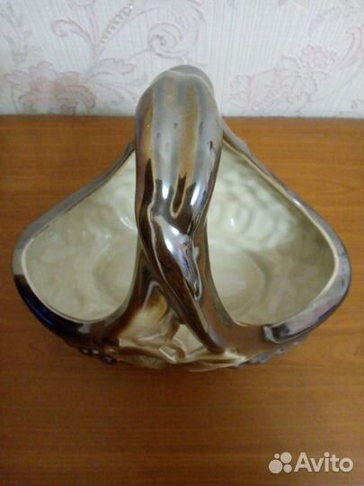 Керамическая фруктовница, длина 30 см