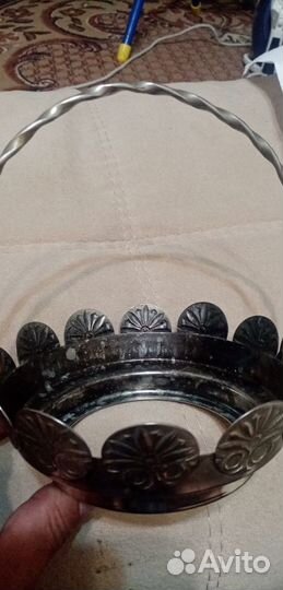 Сахарница (конфетница) мельхиоровая СССР