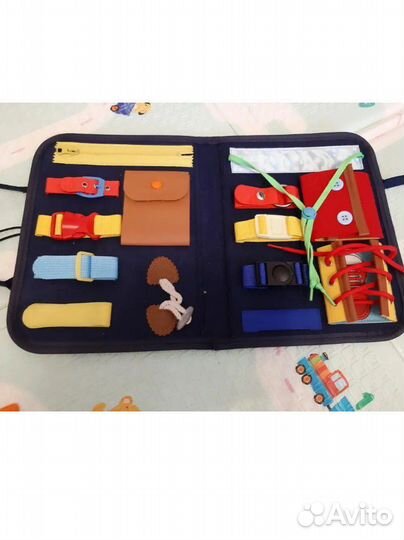Бизиборд,мягкий, сумочка, развивающая игрушка