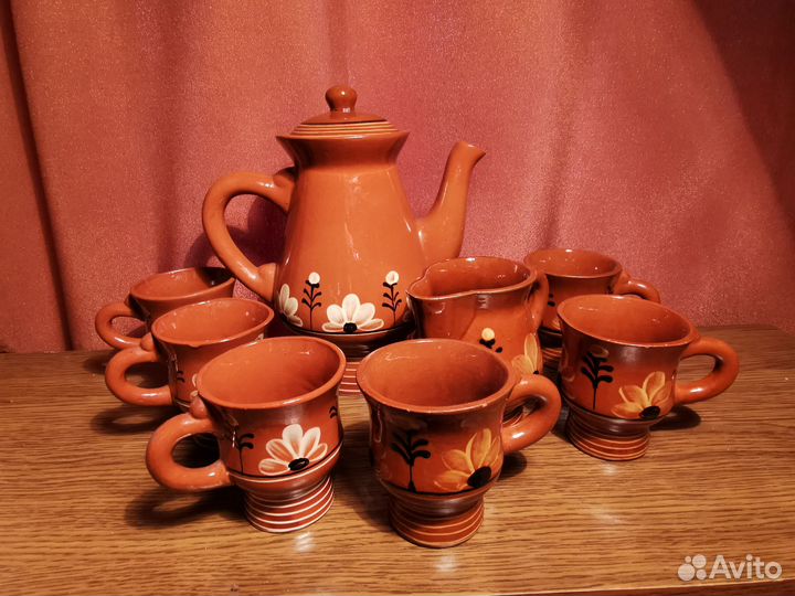 Керамический сервиз СССР с росписью