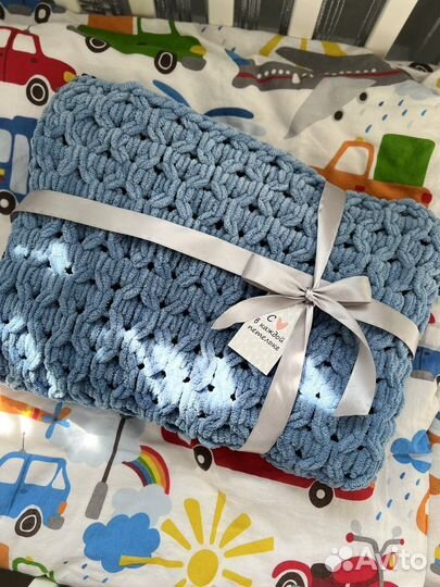 Плед детский вязаный