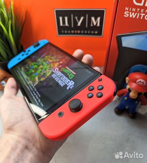 Nintendo Switch Oled Neon Прошитая (Чип) Гарантия