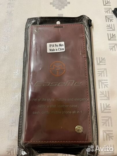 Чехол на iPhone 14 pro max кожаный