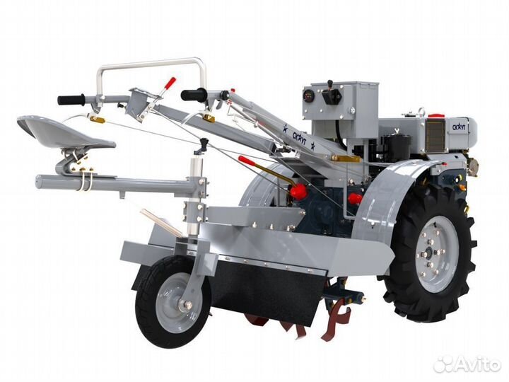 Мотоблок скаут 15 DE с почвофрезой и сиденьем