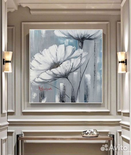Картина для интерьера крупный цветок