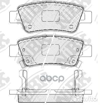 PN8809-nibk колодки дисковые задние Honda CR-V