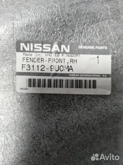 Крыло переднее правое Nissan Note F31129U0MA