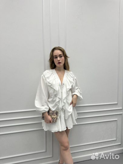 Костюм летний двойка юбка-шорты и блуза