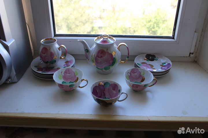 Фарфоровый чайный сервиз Дулево «Агашки» СССР