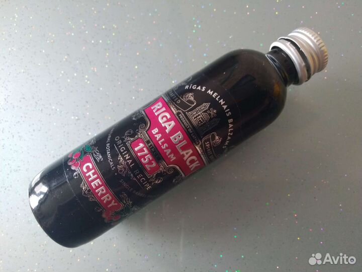 Пустая бутылочка миньон riga black balsam cherry