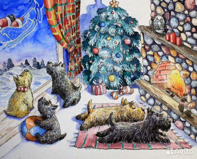 Открытки скотчтерьер