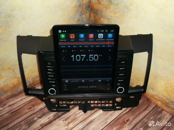 Магнитола Mitsubishi Lancer X тип Тесла