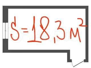 Комната 18,3 м² в 1-к., 2/5 эт.
