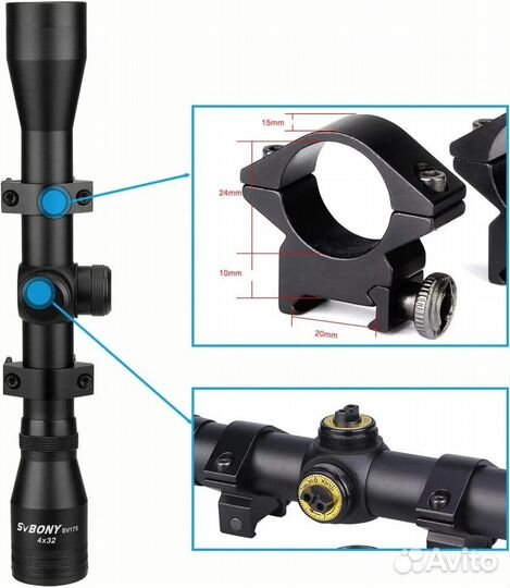 Прицел svbony оптический 4x32 (SV175)