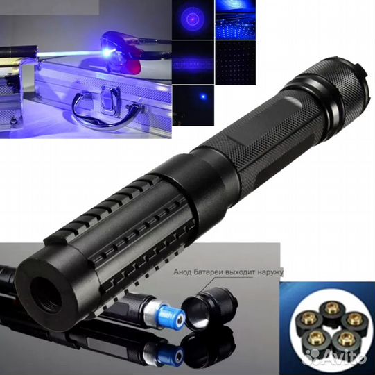 Мощный Лазер Синий дракон 80000 мВт
