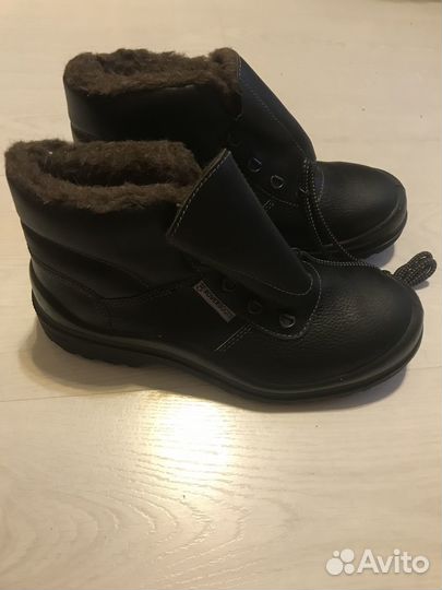 Ботинки рабочие кожаные, зимние, утепленные
