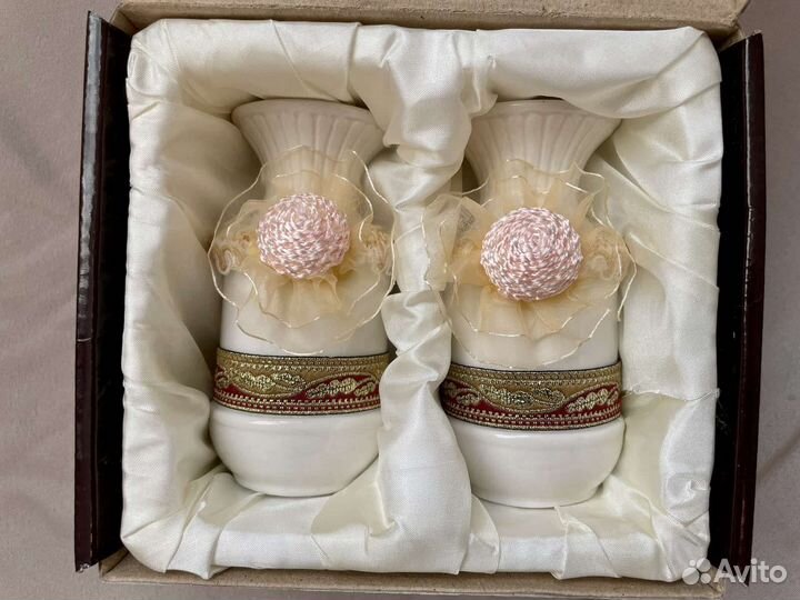 Керамический набор новый из двух ваз