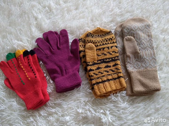 Вязаные рукавички и перчатки