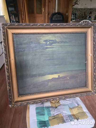 Картина маслом на холсте старинная