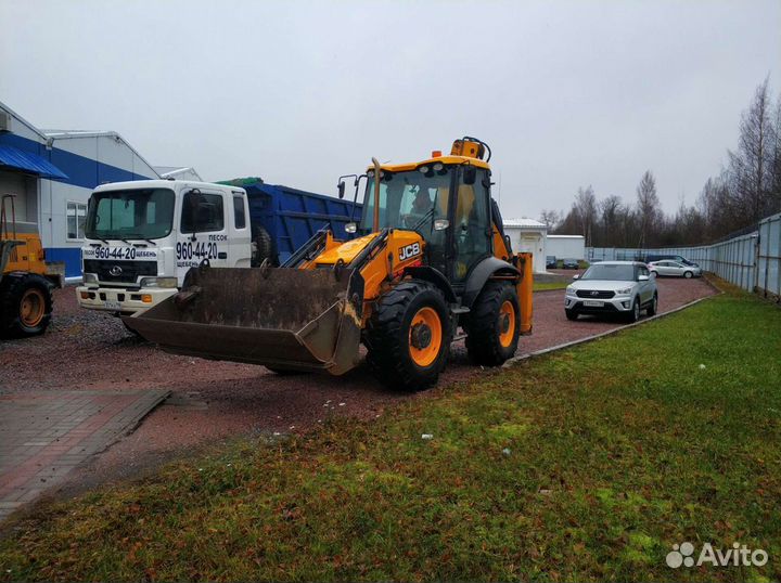 Аренда экскаватора погрузчика.трактор