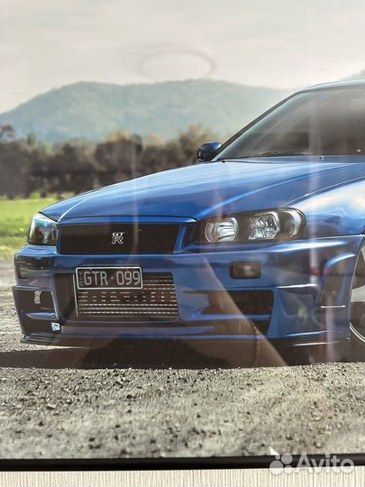 Картина постер Nissan SkyLine R34 GTR