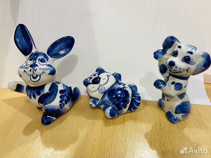 Статуэтки фигурки гжель