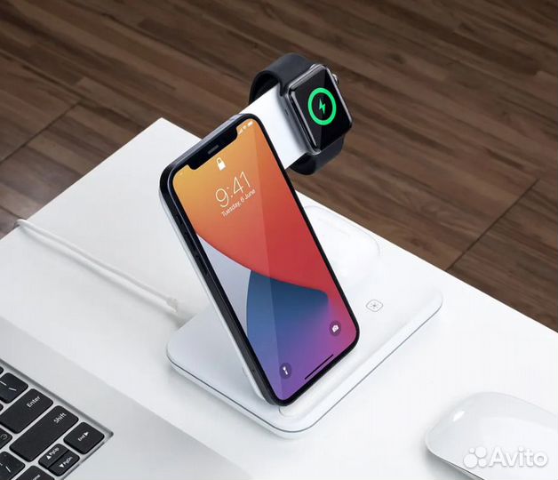 Беспроводное зарядное устройство Deppa 3в1, 20 W