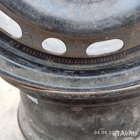 Диски штампованные R 15, KFZ 8535/15x6J/ET 52.5
