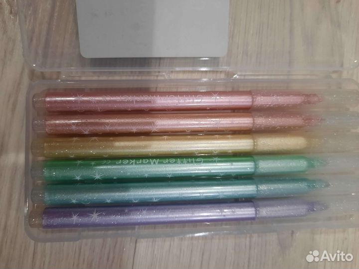 Фломастеры с блестками
