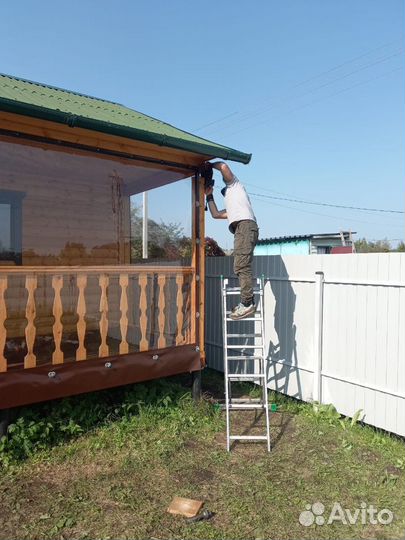 Мягкие окна для загородного дома дачи бани балкона