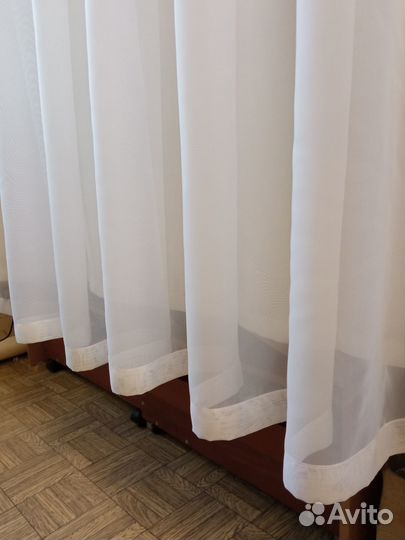 Тюль вуаль белая