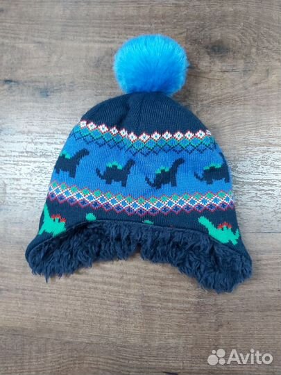 Шапка зимняя для мальчика 6-12 месяцев