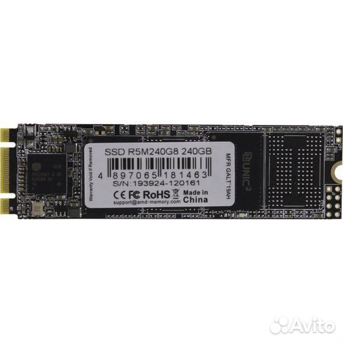 SSD накопитель AMD M.2 2280 240GB 240Gb R5M240G8 R