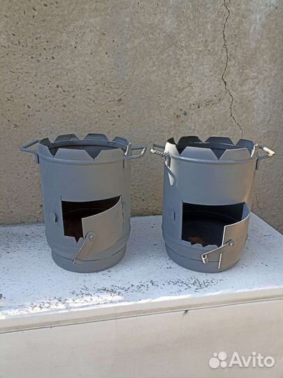 Печь для казана переносная из баллона