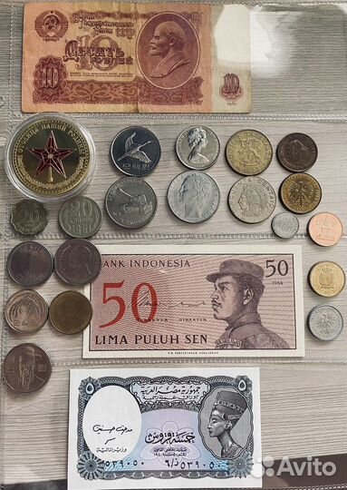 Очень красивая коллекция монет и банкнот