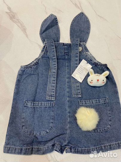 Джинсовый комбинезон для девочки 80